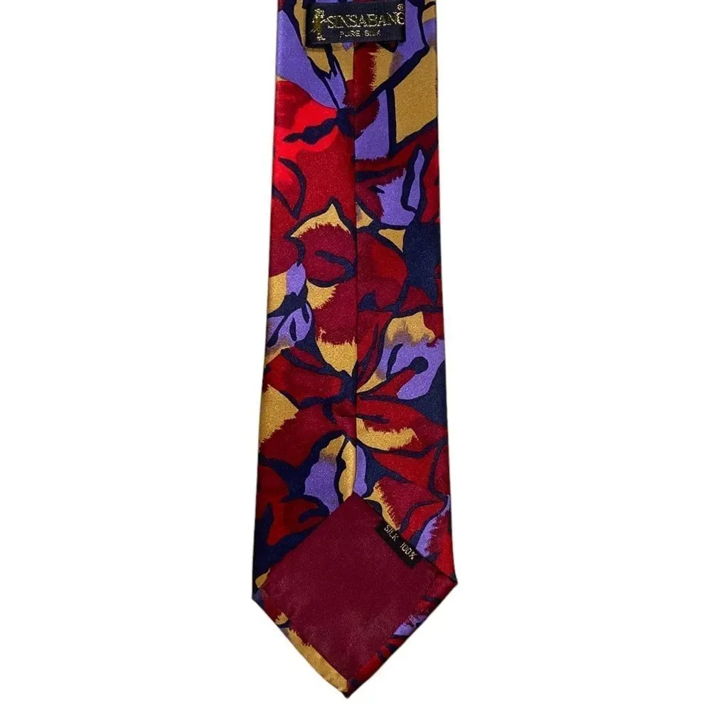 SINSABANG Mens Floral Silk Tie